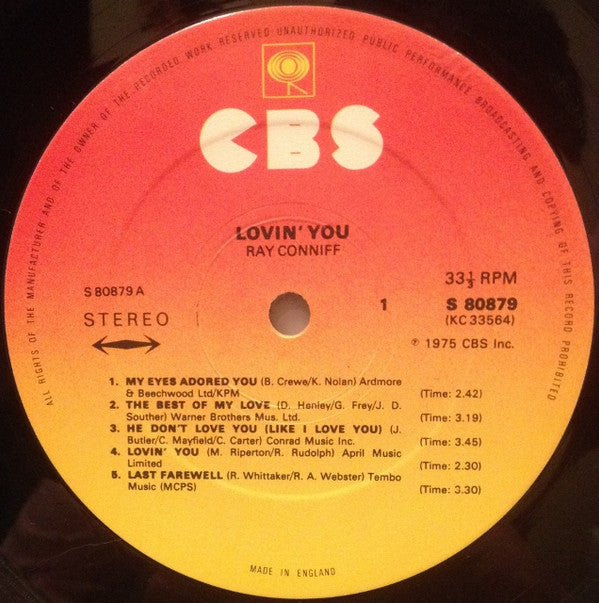 Ray Conniff : Lovin' You (LP, Album)