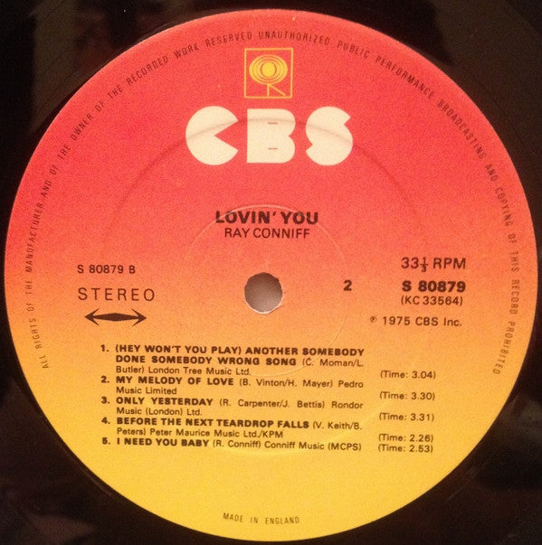 Ray Conniff : Lovin' You (LP, Album)