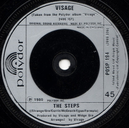 Visage : Fade To Grey (7", Single, Sil)