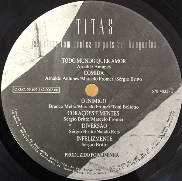 Titãs : Jesus Não Tem Dentes No País Dos Banguelas (LP, Album)