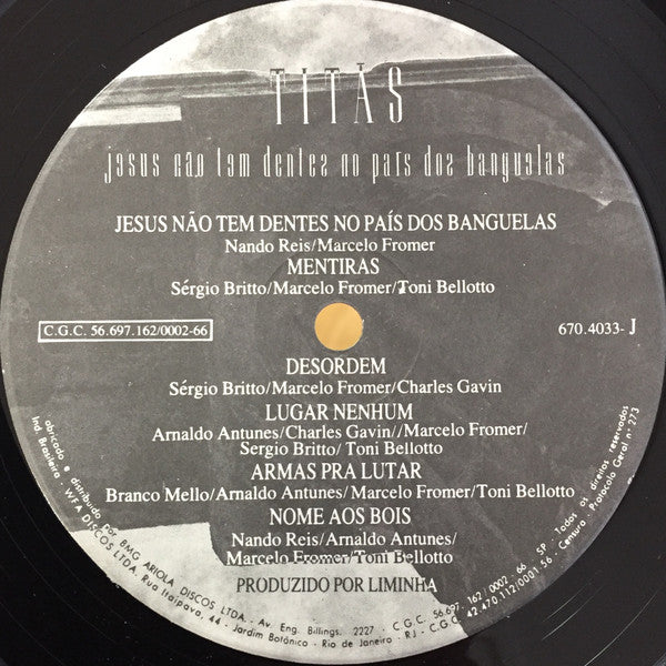 Titãs : Jesus Não Tem Dentes No País Dos Banguelas (LP, Album)