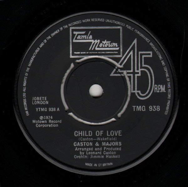 Caston & Majors : Child Of Love (7", Single)