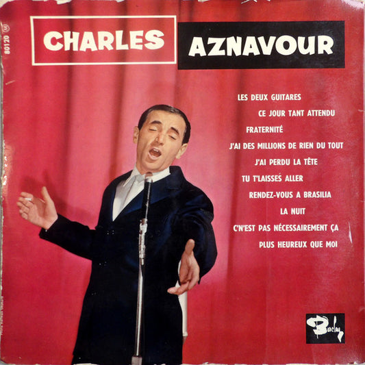 Charles Aznavour : Charles Aznavour (Les Deux Guitares) (10", Album, Mono, RP)