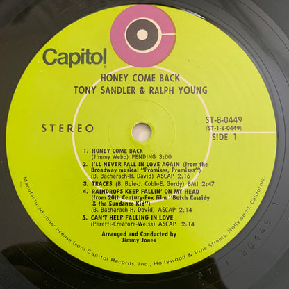 Sandler & Young : Honey Come Back (LP)