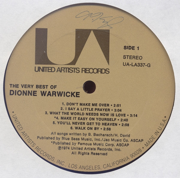 Dionne Warwick : The Very Best Of Dionne Warwicke (LP, Comp)