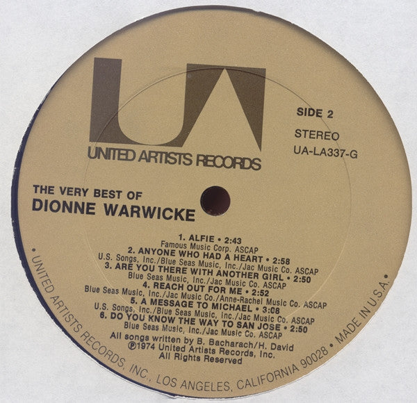 Dionne Warwick : The Very Best Of Dionne Warwicke (LP, Comp)