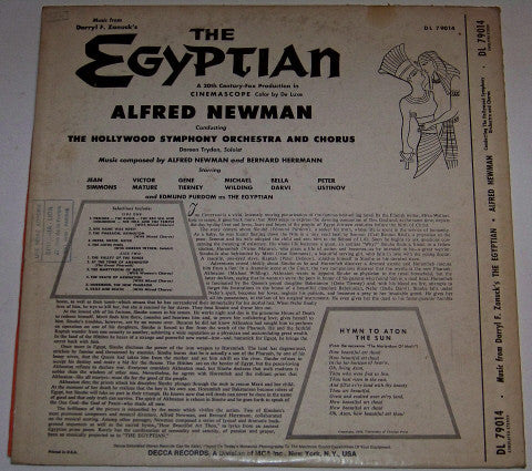 Alfred Newman / Bernard Herrmann : The Egyptian (A 20th Century Fox Production In Cinemascope) (LP)