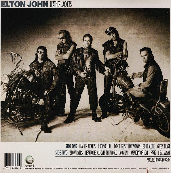 Elton John : Leather Jackets (LP, Album, Spe)