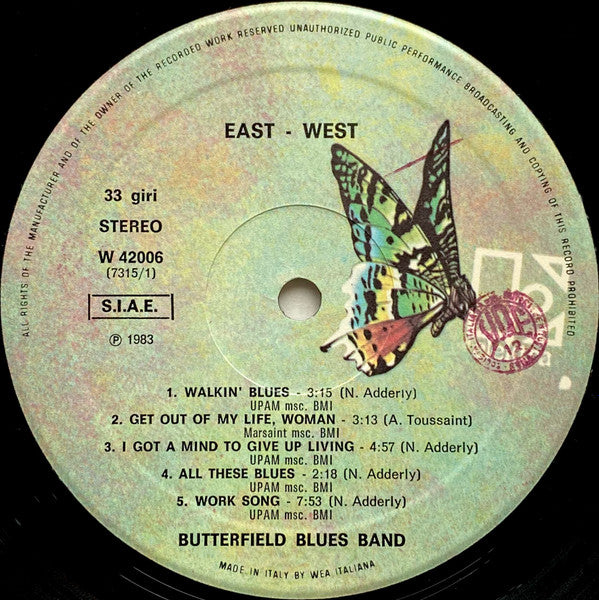 The Paul Butterfield Blues Band : East-West (LP, Album)