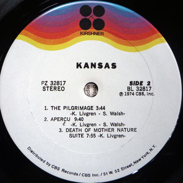 Kansas (2) : Kansas (LP, Album, RE, Car)