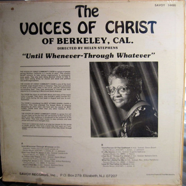 The Voices Of Christ : Until Whenever Through Whatever (LP, Album)