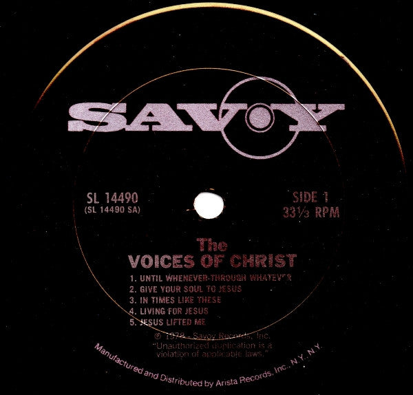 The Voices Of Christ : Until Whenever Through Whatever (LP, Album)