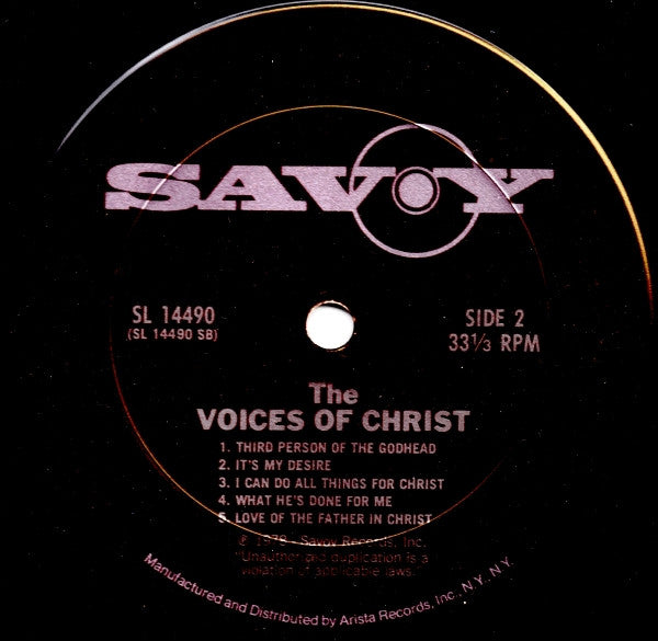 The Voices Of Christ : Until Whenever Through Whatever (LP, Album)