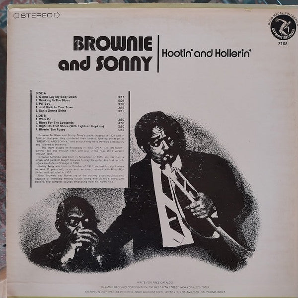 Sonny Terry & Brownie McGhee : Hootin' And Hollerin' (LP, Album)