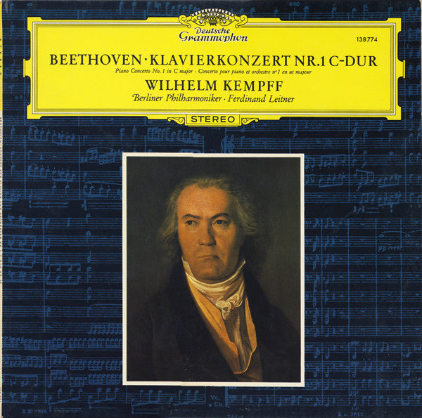 Ludwig van Beethoven • Wilhelm Kempff, Berliner Philharmoniker • Ferdinand Leitner : Klavierkonzert Nr.1 C-Dur = Piano Concerto No. 1 In C Major = Concerto Pour Piano Et Orchestre Nº 1 En Ut Majeur (LP, RP)