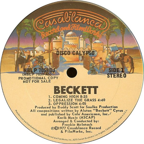 Alston "Beckett" Cyrus : Disco Calypso (LP, Album, Promo)