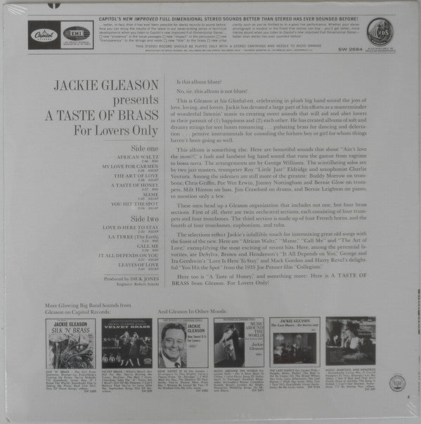 Jackie Gleason : A Taste Of Brass For Lovers Only (LP, Album)