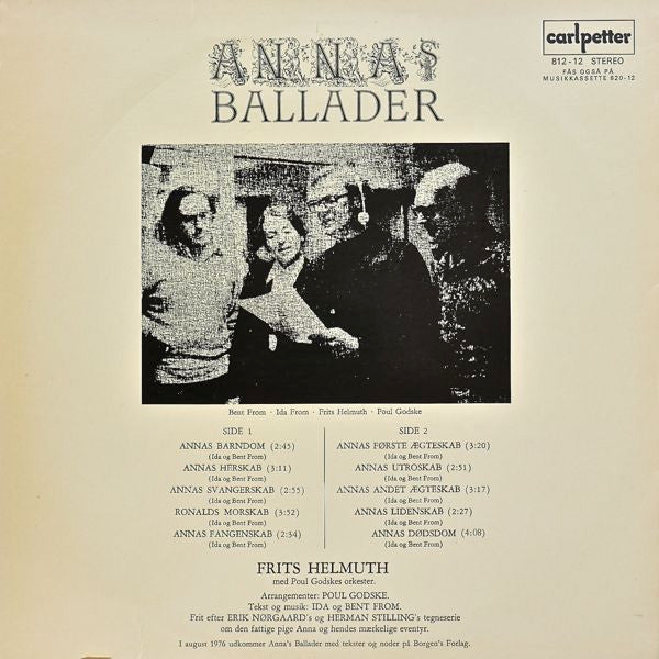 Frits Helmuth : Annas Ballader (LP, Album, Gre)