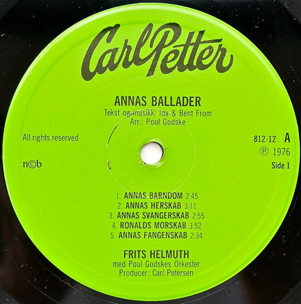 Frits Helmuth : Annas Ballader (LP, Album, Gre)