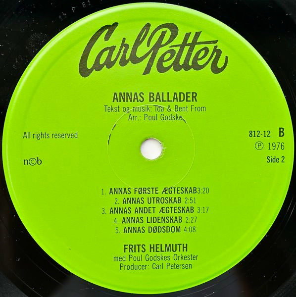 Frits Helmuth : Annas Ballader (LP, Album, Gre)