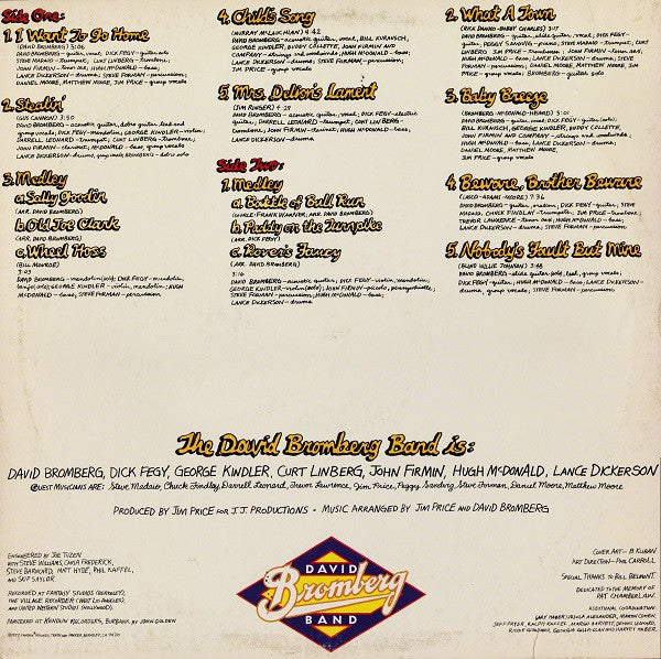 David Bromberg Band : Reckless Abandon (LP, Album)