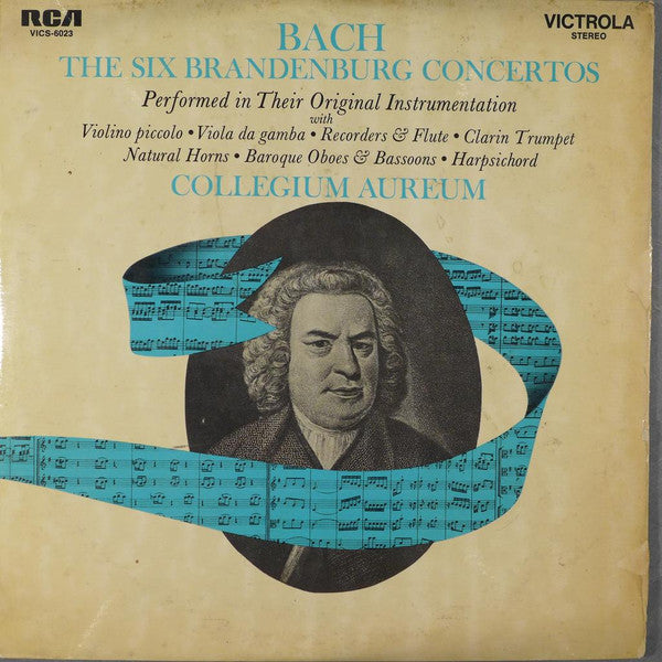 Johann Sebastian Bach, Collegium Aureum : The Six Brandenburg Concertos (2xLP, Album, Ind)