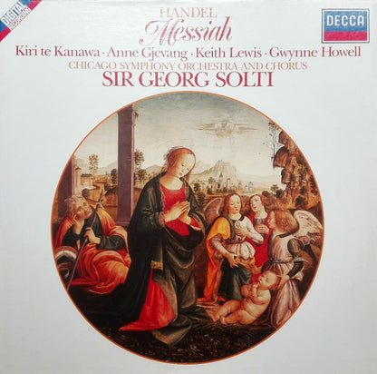 Georg Friedrich Händel – Kiri Te Kanawa, Anne Gjevang, Keith Lewis (4), Gwynne Howell, The Chicago Symphony Orchestra And Chicago Symphony Chorus, Georg Solti : Messiah (3xLP + Box)