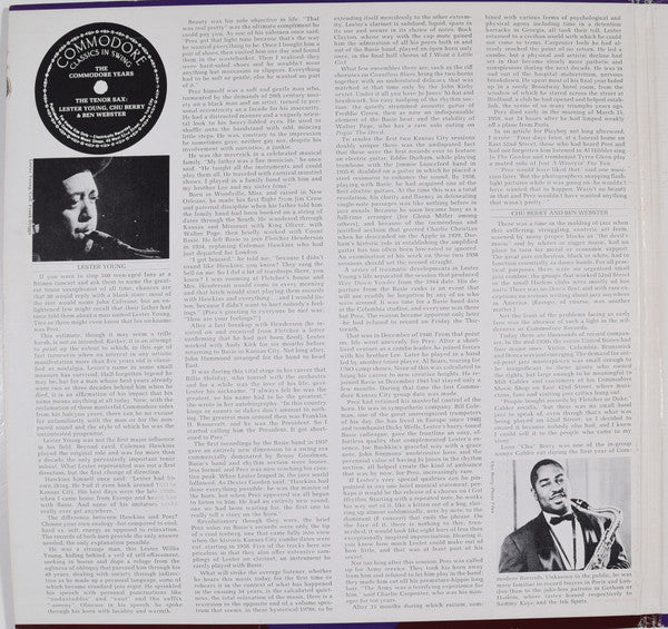 Lester Young, Leon "Chu" Berry & Ben Webster : The Tenor Sax: Lester Young, Chu Berry & Ben Webster (2xLP, Comp, Mono, RI )