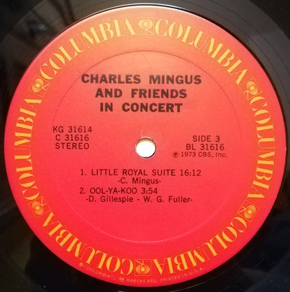 Charles Mingus : Charles Mingus and Friends In Concert (2xLP, Album, Pit)