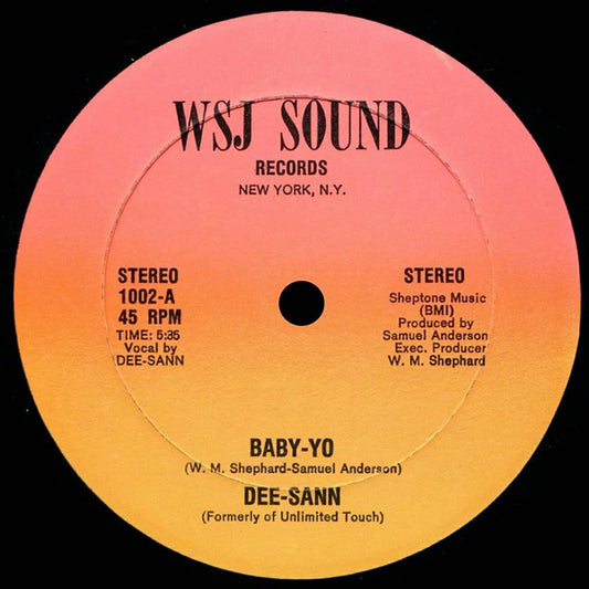 Dee-Sann : Baby-Yo (12")