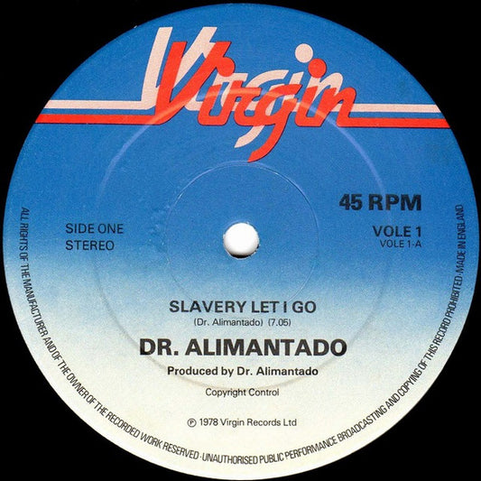 Dr. Alimantado : Slavery Let I Go (12")