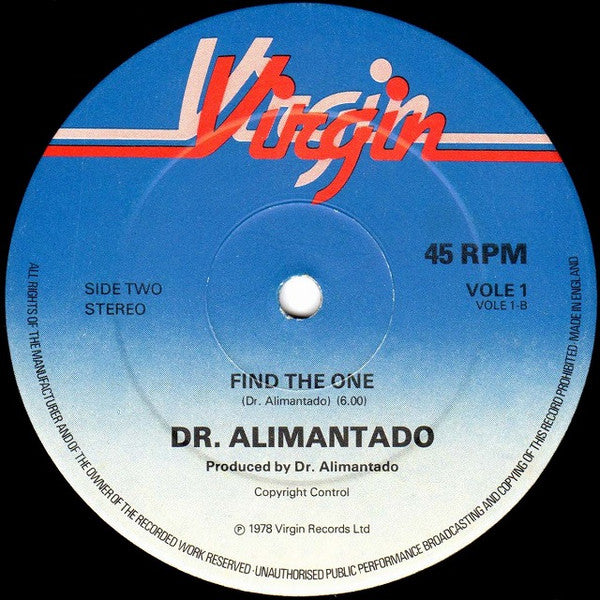 Dr. Alimantado : Slavery Let I Go (12")