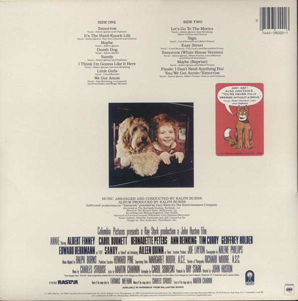 Various : Annie - Original Motion Picture Soundtrack (LP, Album, Ter)