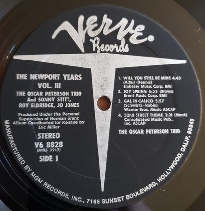 The Oscar Peterson Trio With Roy Eldridge, Sonny Stitt, Jo Jones : The Newport Years Volume III (LP, Album, RE)