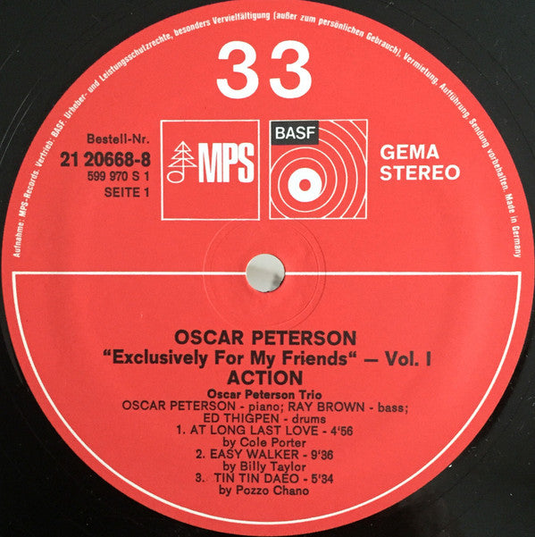 Oscar Peterson : Action (LP, Album, RE)