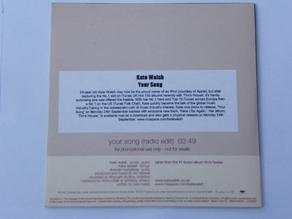 Kate Walsh : Your Song (CD, Single, Promo)