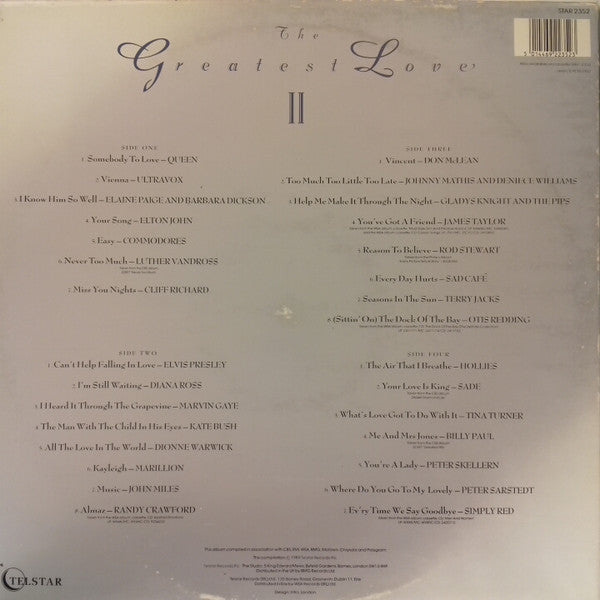 Various : The Greatest Love II (2xLP, Comp, RE, Spe)