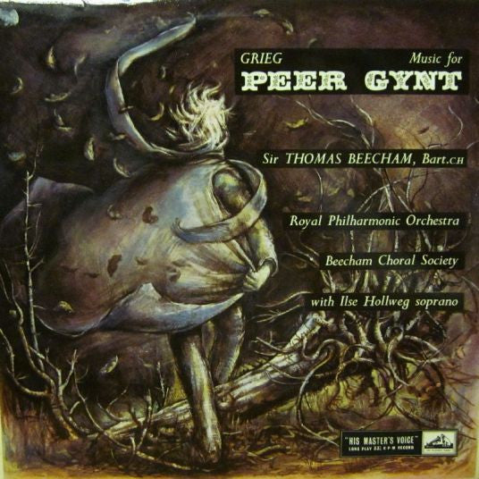 Edvard Grieg - Sir Thomas Beecham, The Royal Philharmonic Orchestra, The Beecham Choral Society With Ilse Hollweg : Music For Peer Gynt (LP, Mono, Red)