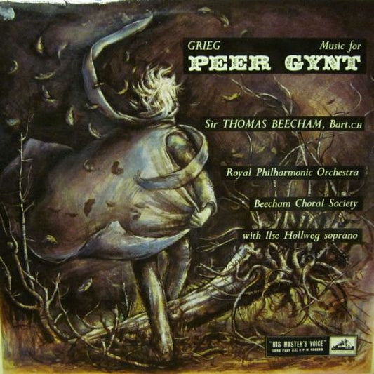 Edvard Grieg - Sir Thomas Beecham, The Royal Philharmonic Orchestra, The Beecham Choral Society With Ilse Hollweg : Music For Peer Gynt (LP, Mono, Red)