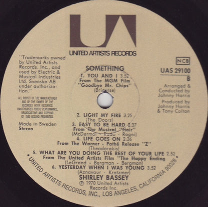 Shirley Bassey : Something (LP, Album)