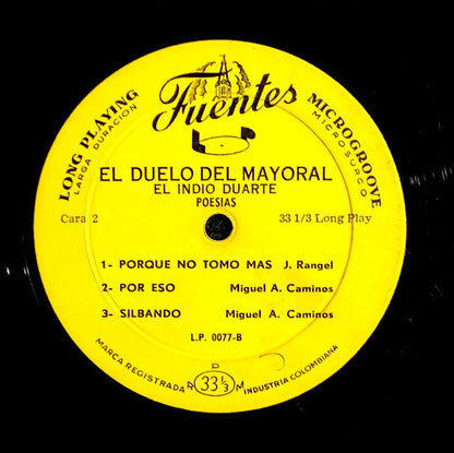 El Indio Duarte : El Duelo Del Mayoral (LP)