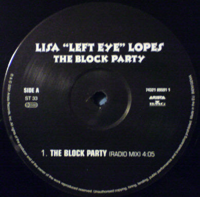 Lisa "Left Eye" Lopes : The Block Party (12")