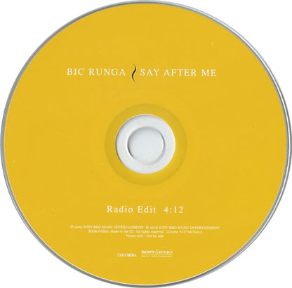 Bic Runga : Say After Me (CD, Single, Promo)