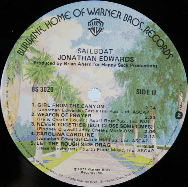 Jonathan Edwards (2) : Sailboat (LP, Album)