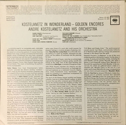 André Kostelanetz And His Orchestra : Kostelanetz In Wonderland - Golden Encores (LP, Album)