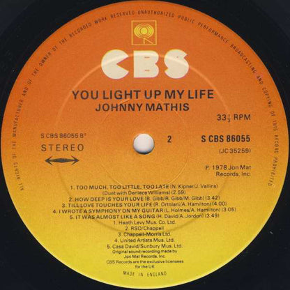 Johnny Mathis : You Light Up My Life (LP, Album)