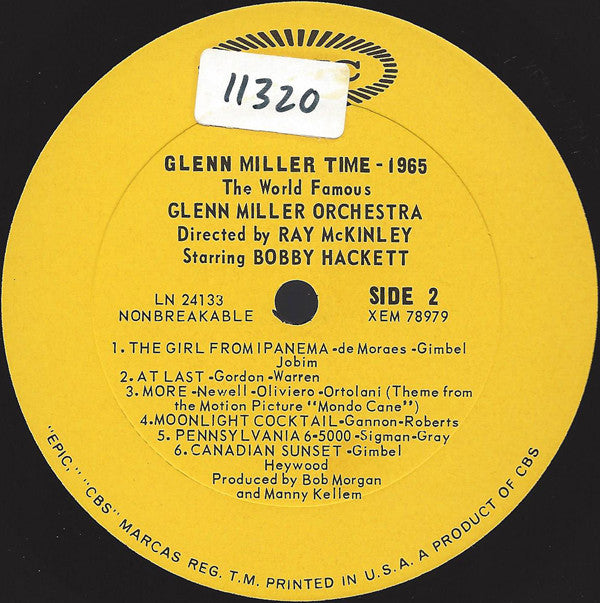 The Glenn Miller Orchestra Directed By Ray McKinley Starring Bobby Hackett : Glenn Miller Time - 1965 (LP, Album, Mono)