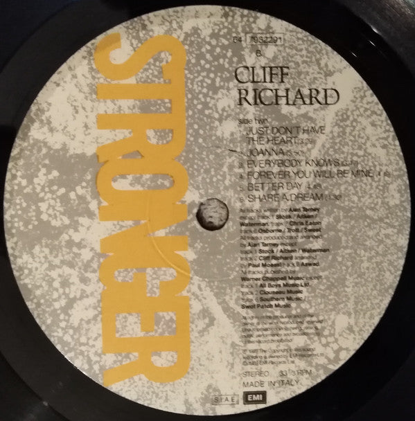 Cliff Richard : Stronger (LP, Album)