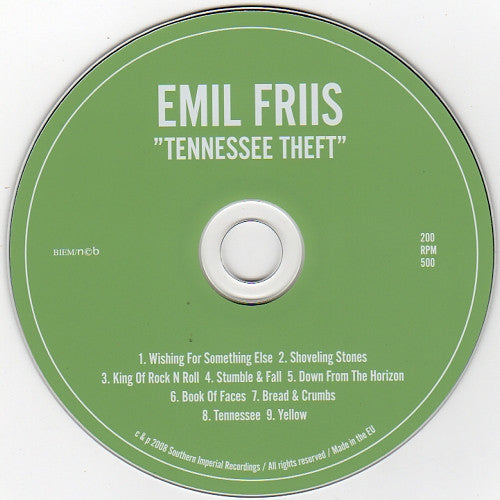 Emil Friis : Tennessee Theft (CD, Album)