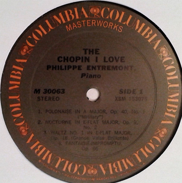 Philippe Entremont : The Chopin I Love (LP)